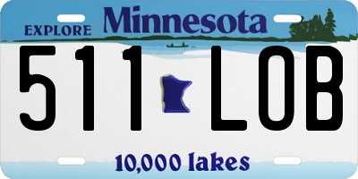 MN license plate 511LOB