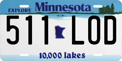 MN license plate 511LOD