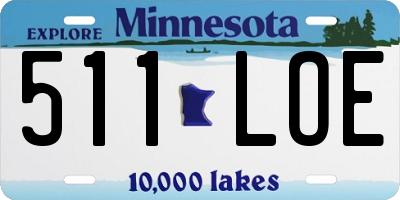 MN license plate 511LOE