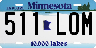 MN license plate 511LOM