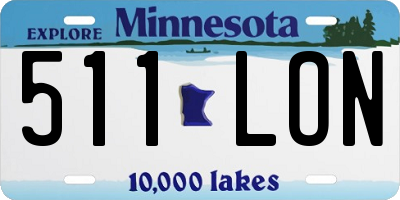 MN license plate 511LON
