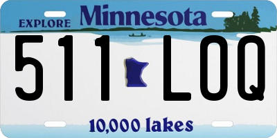 MN license plate 511LOQ