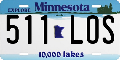 MN license plate 511LOS