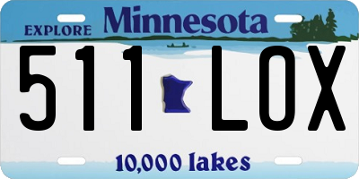 MN license plate 511LOX