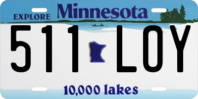 MN license plate 511LOY