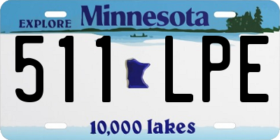 MN license plate 511LPE