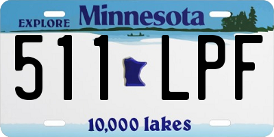 MN license plate 511LPF