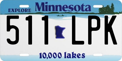 MN license plate 511LPK