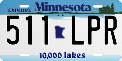MN license plate 511LPR