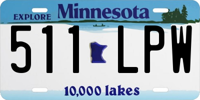 MN license plate 511LPW