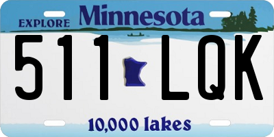 MN license plate 511LQK
