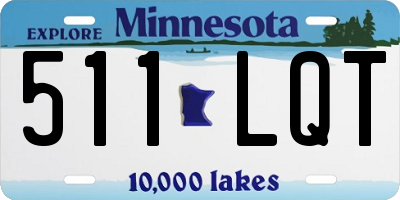 MN license plate 511LQT