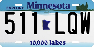 MN license plate 511LQW