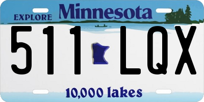 MN license plate 511LQX