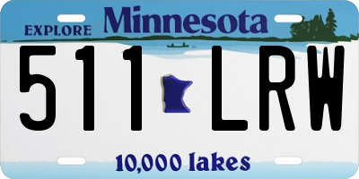 MN license plate 511LRW