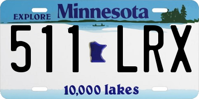 MN license plate 511LRX