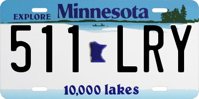 MN license plate 511LRY