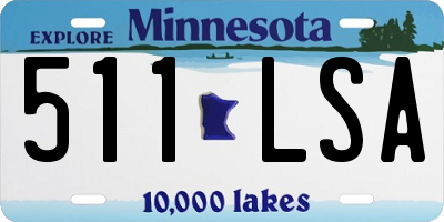 MN license plate 511LSA