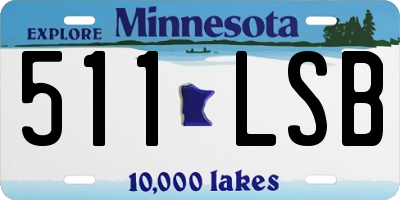 MN license plate 511LSB