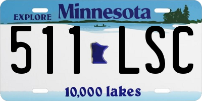 MN license plate 511LSC