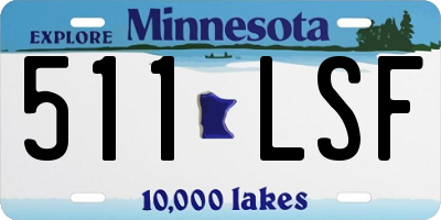 MN license plate 511LSF
