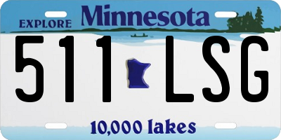 MN license plate 511LSG