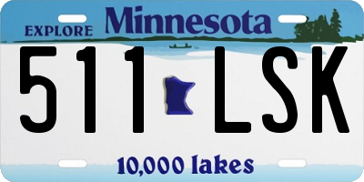 MN license plate 511LSK
