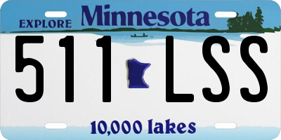 MN license plate 511LSS