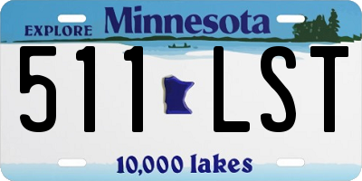 MN license plate 511LST