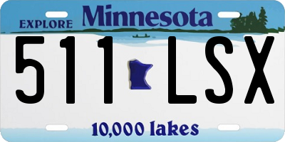MN license plate 511LSX