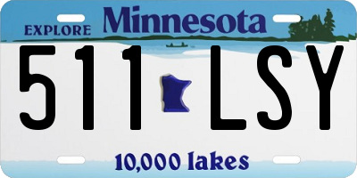 MN license plate 511LSY