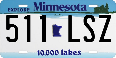 MN license plate 511LSZ