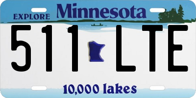 MN license plate 511LTE