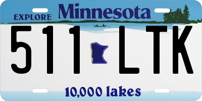 MN license plate 511LTK
