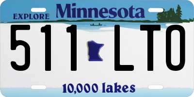 MN license plate 511LTO