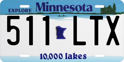 MN license plate 511LTX