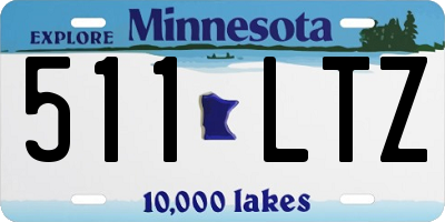 MN license plate 511LTZ