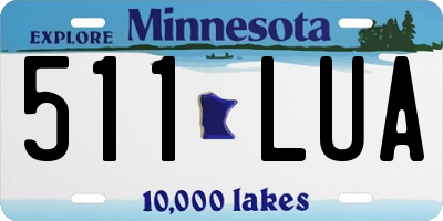 MN license plate 511LUA