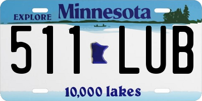 MN license plate 511LUB