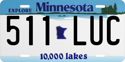 MN license plate 511LUC