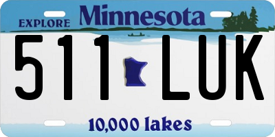 MN license plate 511LUK