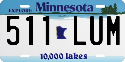 MN license plate 511LUM