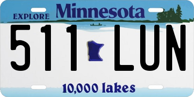MN license plate 511LUN