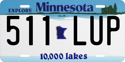 MN license plate 511LUP