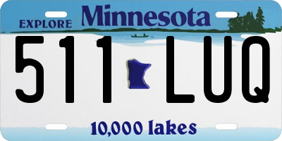 MN license plate 511LUQ