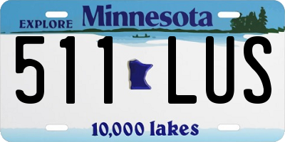 MN license plate 511LUS