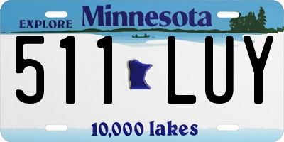 MN license plate 511LUY