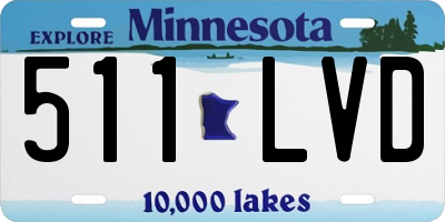 MN license plate 511LVD