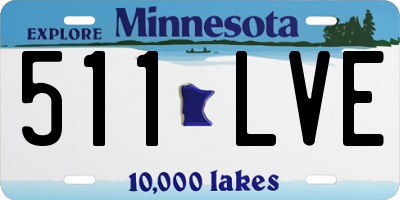 MN license plate 511LVE