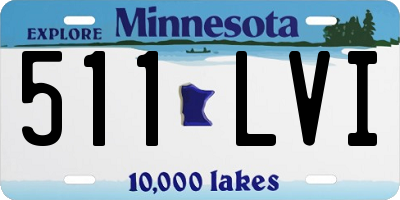 MN license plate 511LVI